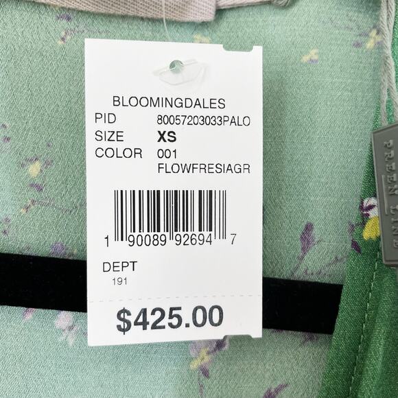 NWT Preen By Thornton Bregazzi Women's Paloma Wrap Top Long Sleeve Green XS Boho - Picture 13 of 15